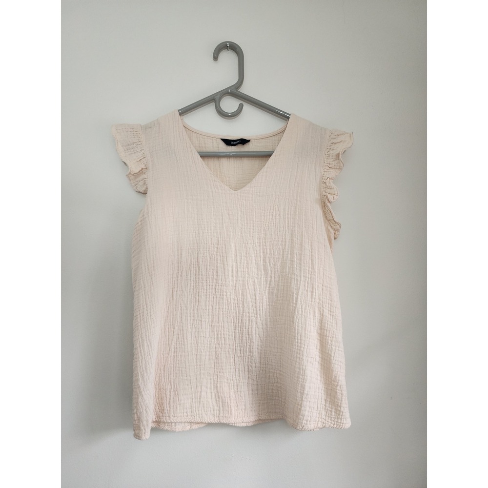 Gorgeous Cotton Dokotoo Flutter Short Sleeve Boho Cottagecore Summer Blouse Sm